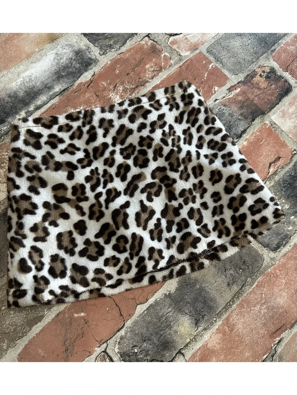 The Children’s Place Vintage Y2K Girls 2T Leopard Print Faux Fur Skirt Lined